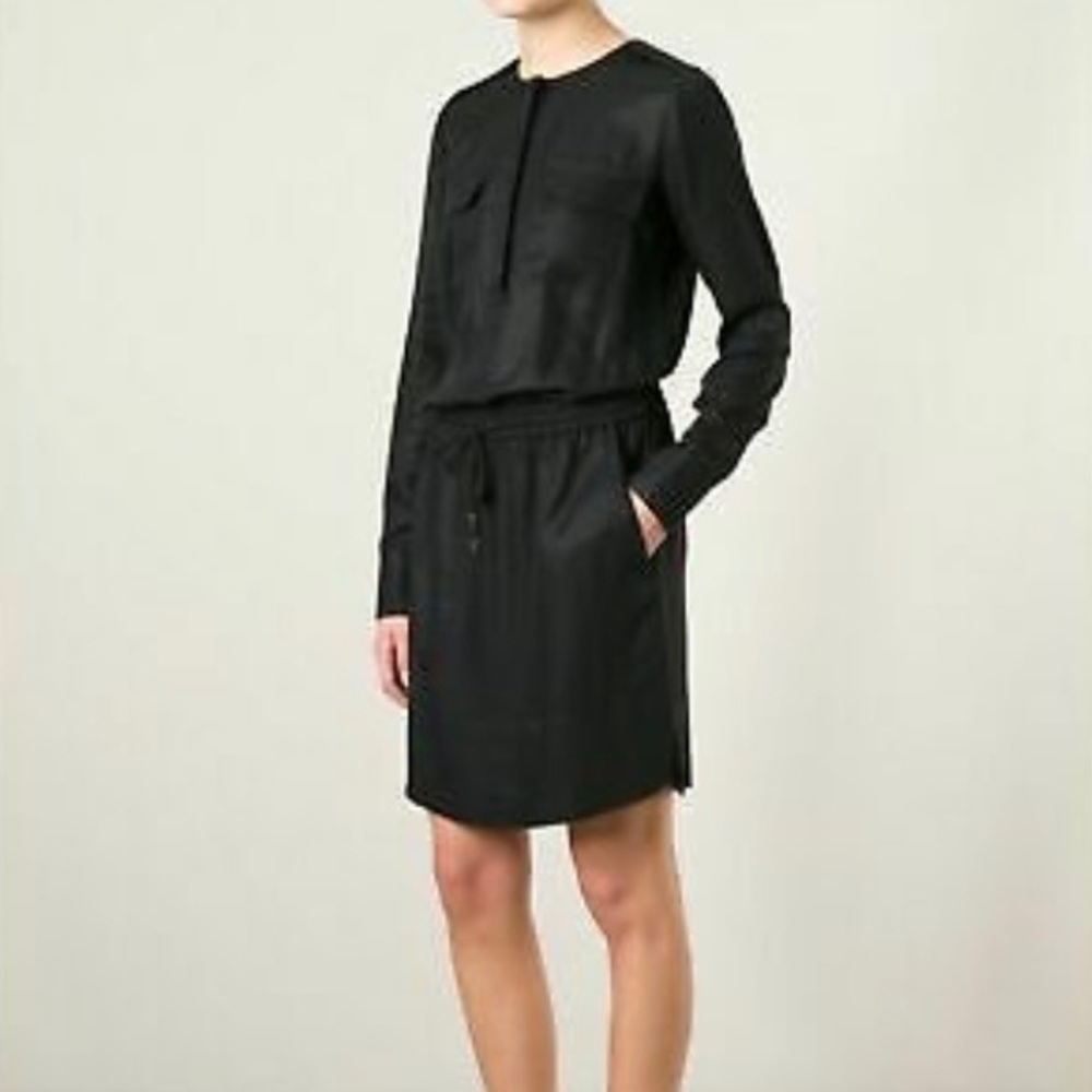 Vince Long Sleeve Black Dress
